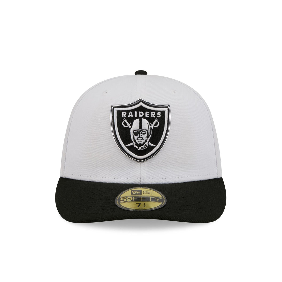 Las Vegas Raiders 2026 Draft Black and White 59FIFTY Fitted Hat