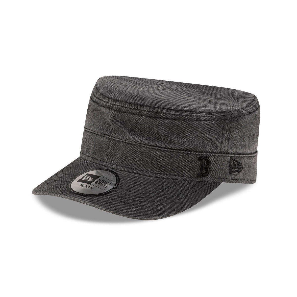 Boston Red Sox Pigment Dye Black Military Cap