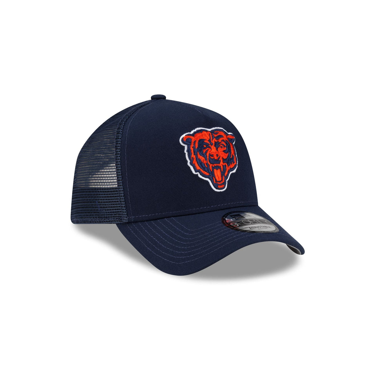 Chicago Bears Side Script 9FORTY A-Frame Trucker Hat