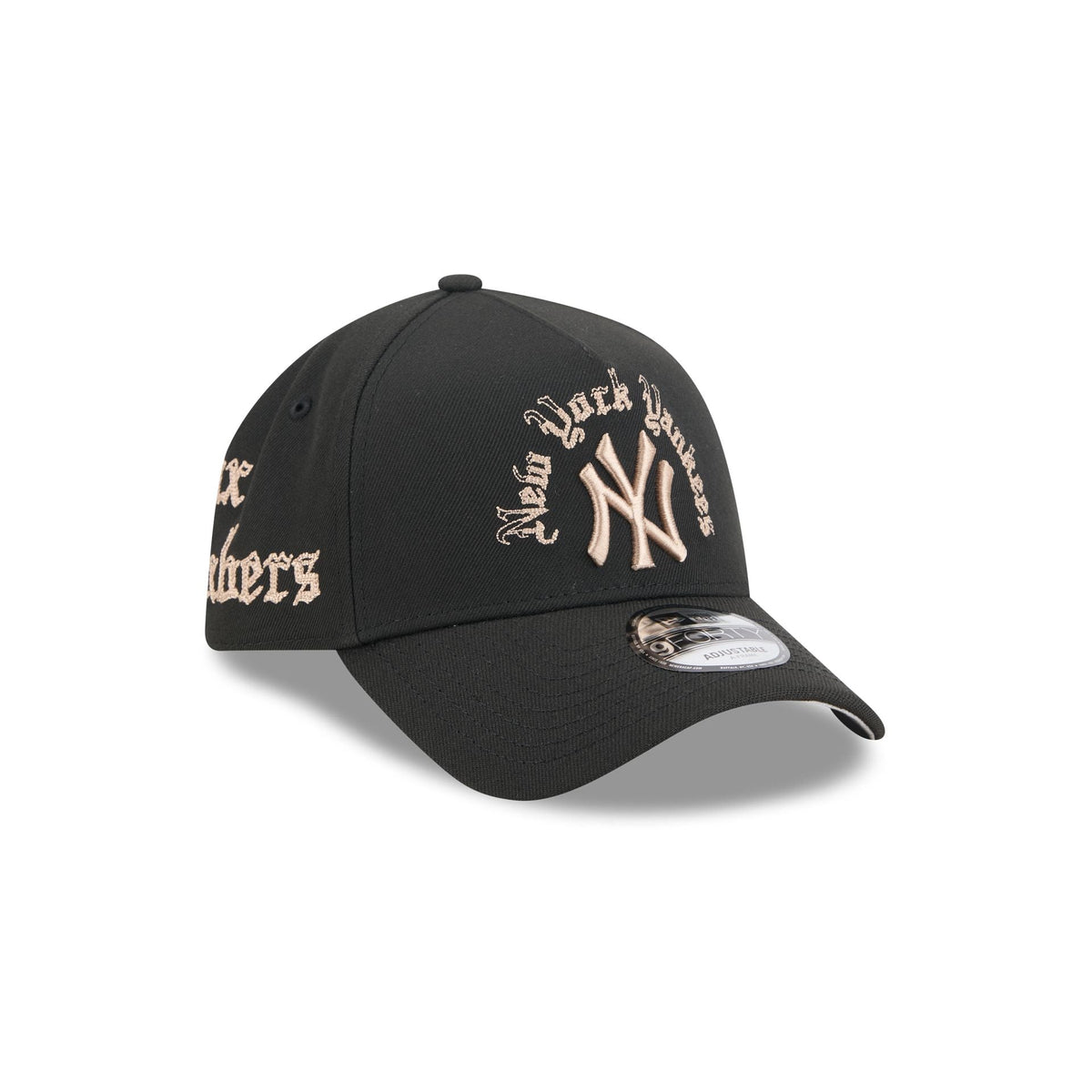 New York Yankees Gothic Lettering 9FORTY A-Frame Snapback Hat