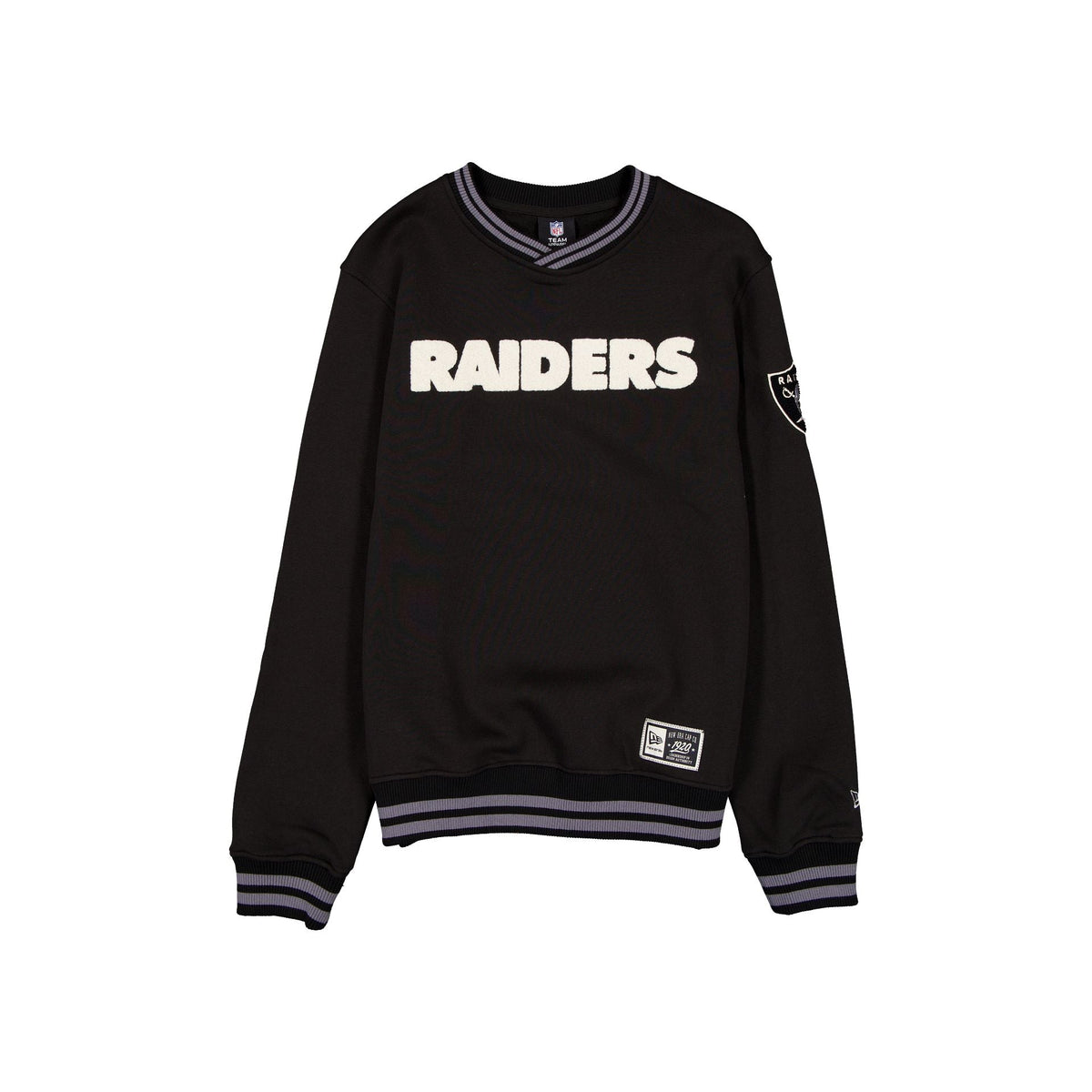Las Vegas Raiders Throwback Boucle Black Crewneck