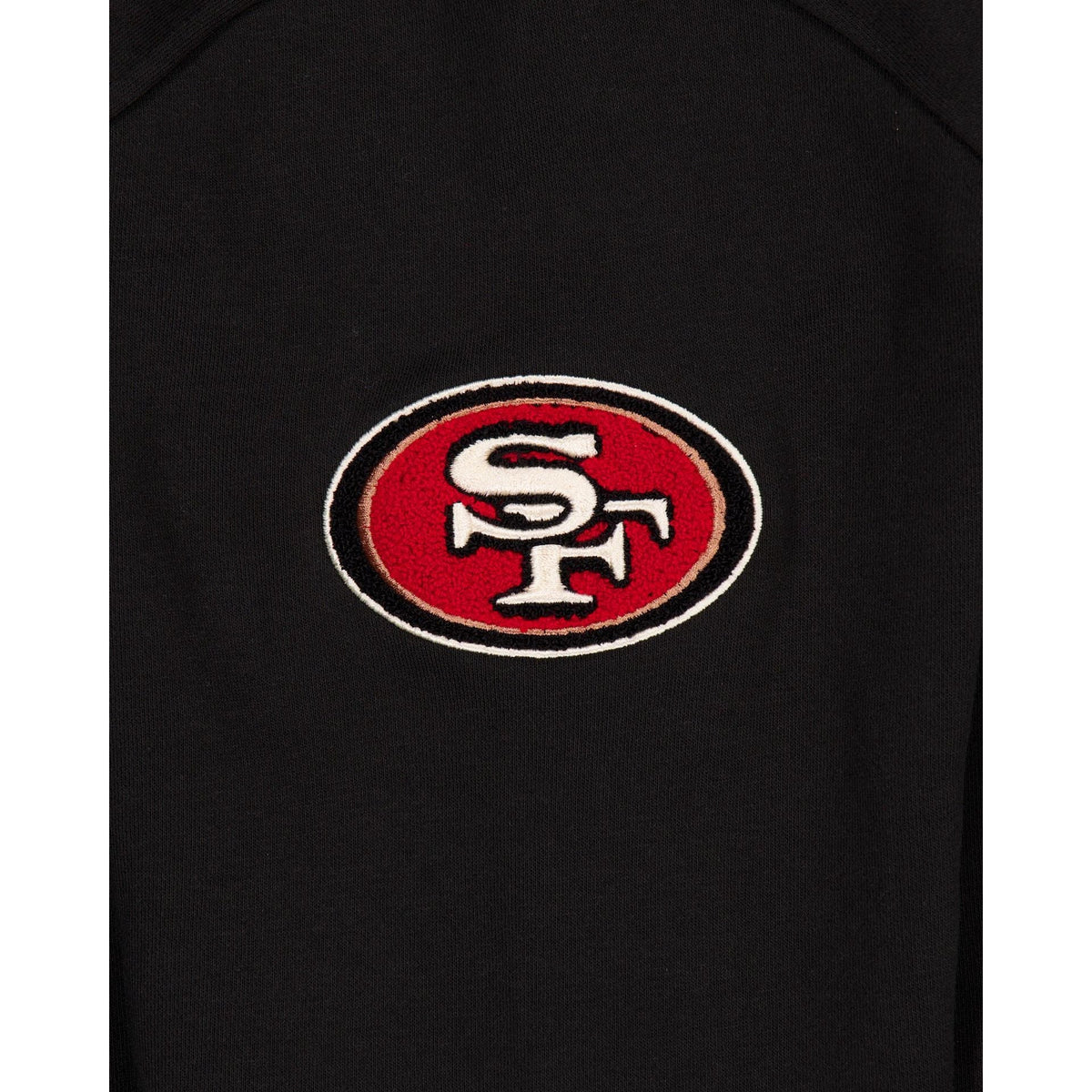 San Francisco 49ers Throwback Boucle Black Crewneck