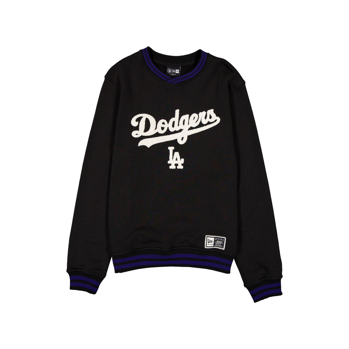 Los Angeles Dodgers Throwback Boucle Black Crewneck