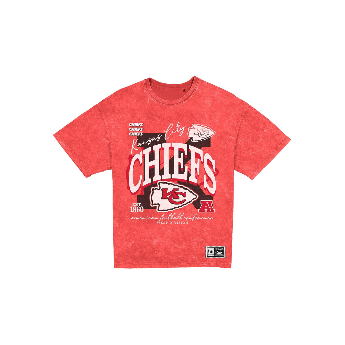Kansas City Chiefs Women's Throwback Oversized Washed T-Shirt
