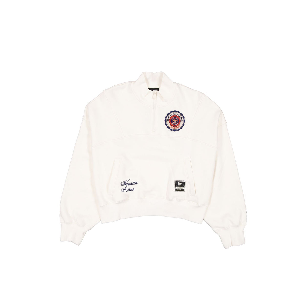 Houston Astros Women's Chrome White Quarter Zip