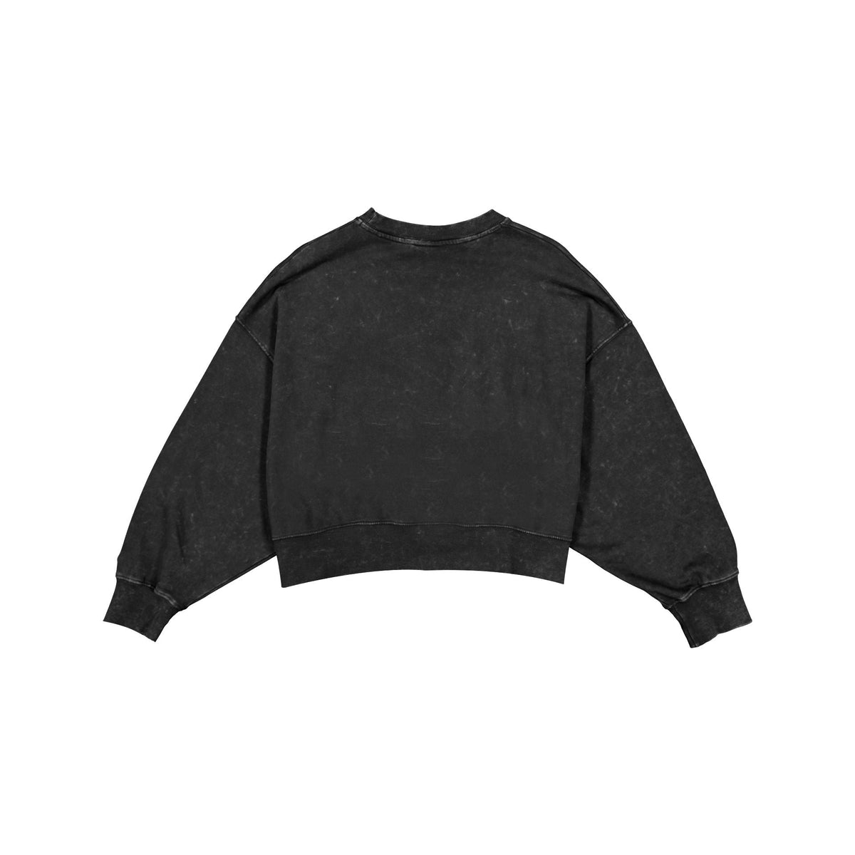 Los Angeles Dodgers Women's Throwback Cropped Washed Black Crewneck