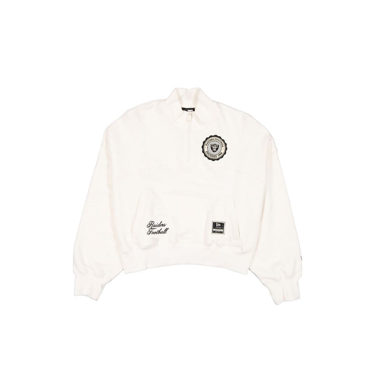 Las Vegas Raiders Women's Chrome White Quarter Zip