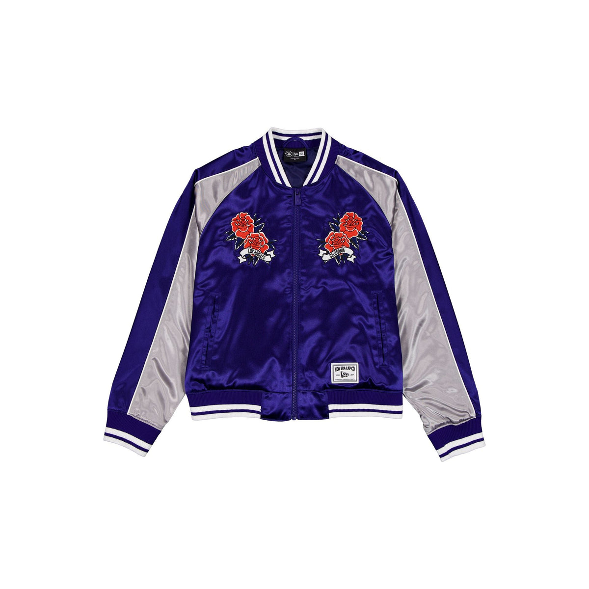 Los Angeles Dodgers Women's Floral Satin Varsity Jacket