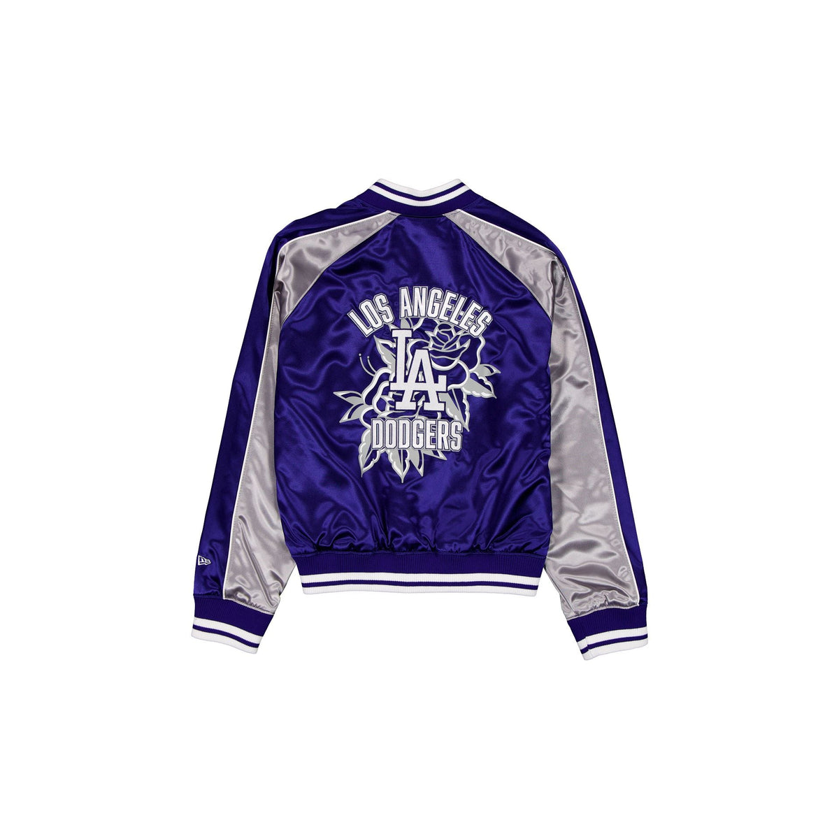 Los Angeles Dodgers Women's Floral Satin Varsity Jacket
