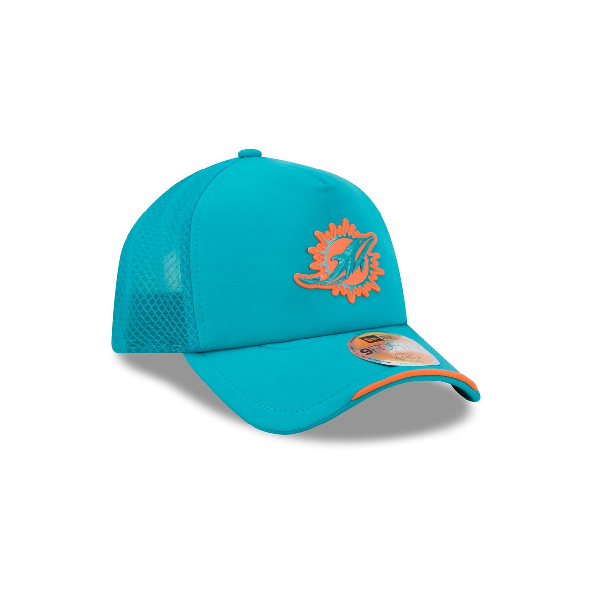 Miami Dolphins 2026 Sideline 9FORTY APEX Trucker Hat