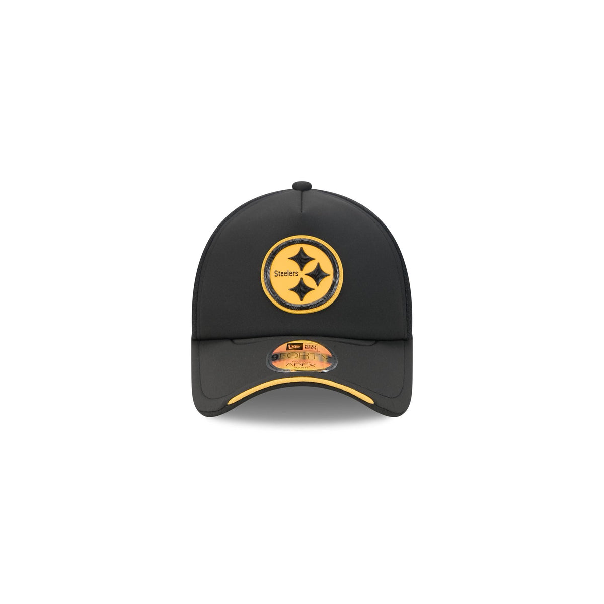 Pittsburgh Steelers 2026 Sideline Kids 9FORTY APEX Trucker Hat