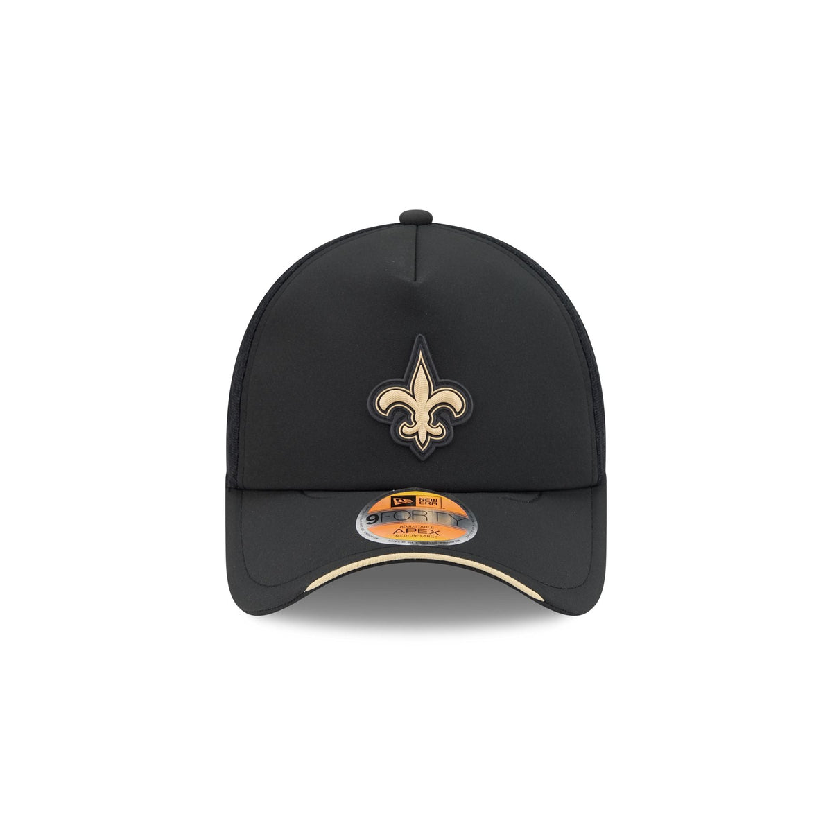 New Orleans Saints 2026 Sideline 9FORTY APEX Trucker Hat
