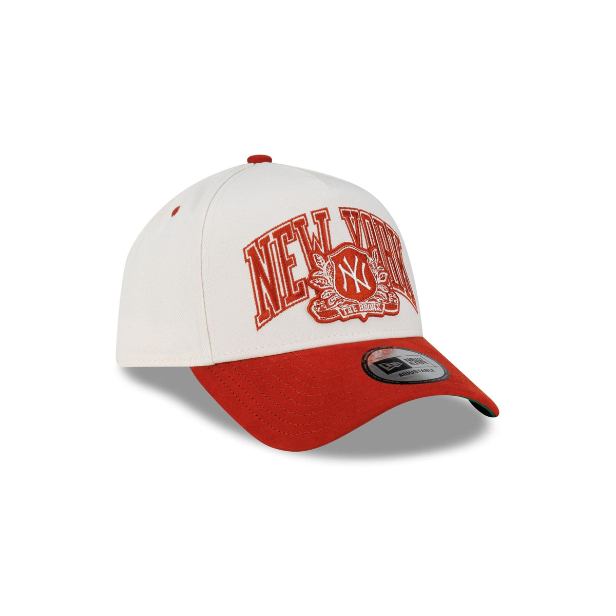 New York Yankees Orange Wordmark Suede 9FORTY A-Frame Snapback Hat