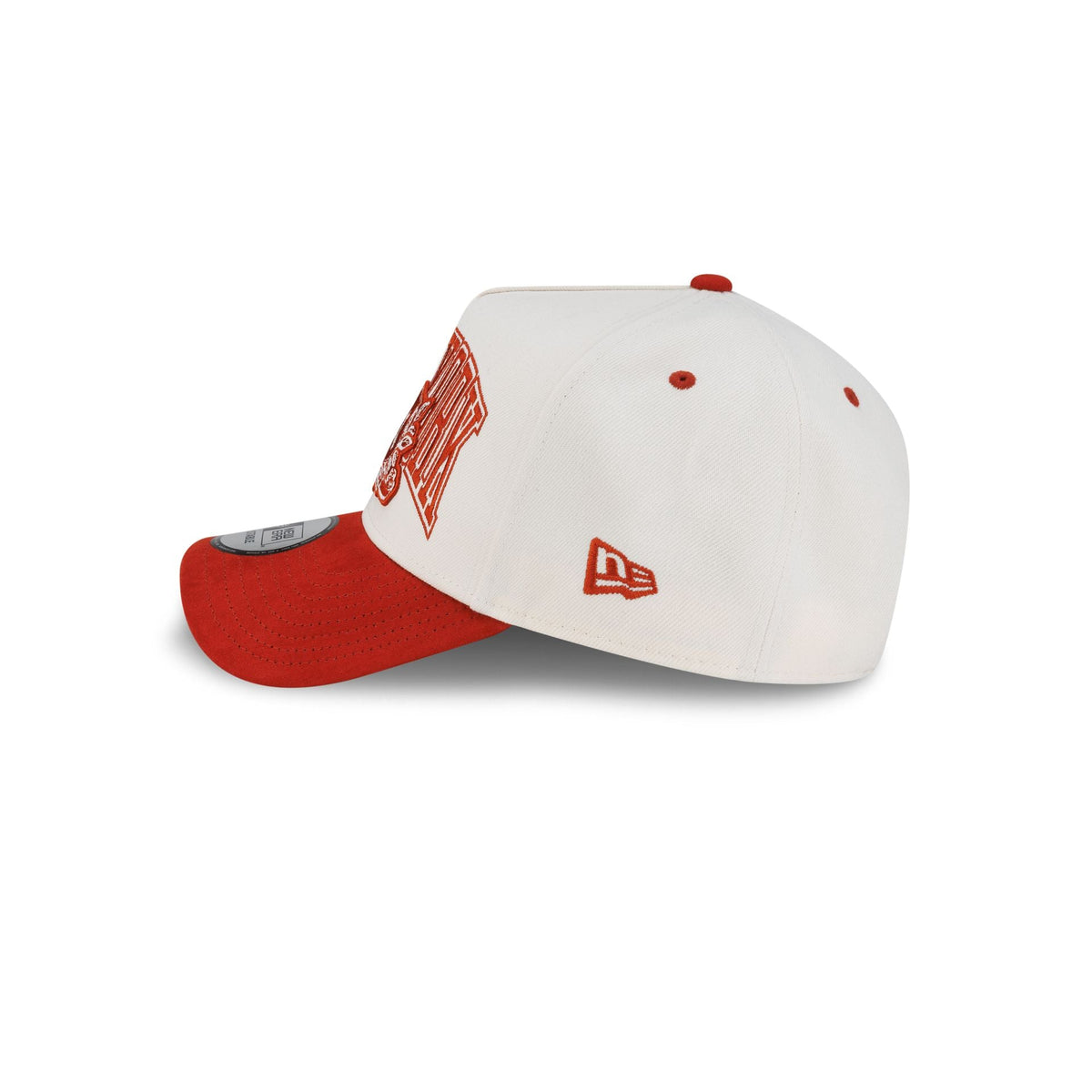 New York Yankees Orange Wordmark Suede 9FORTY A-Frame Snapback Hat