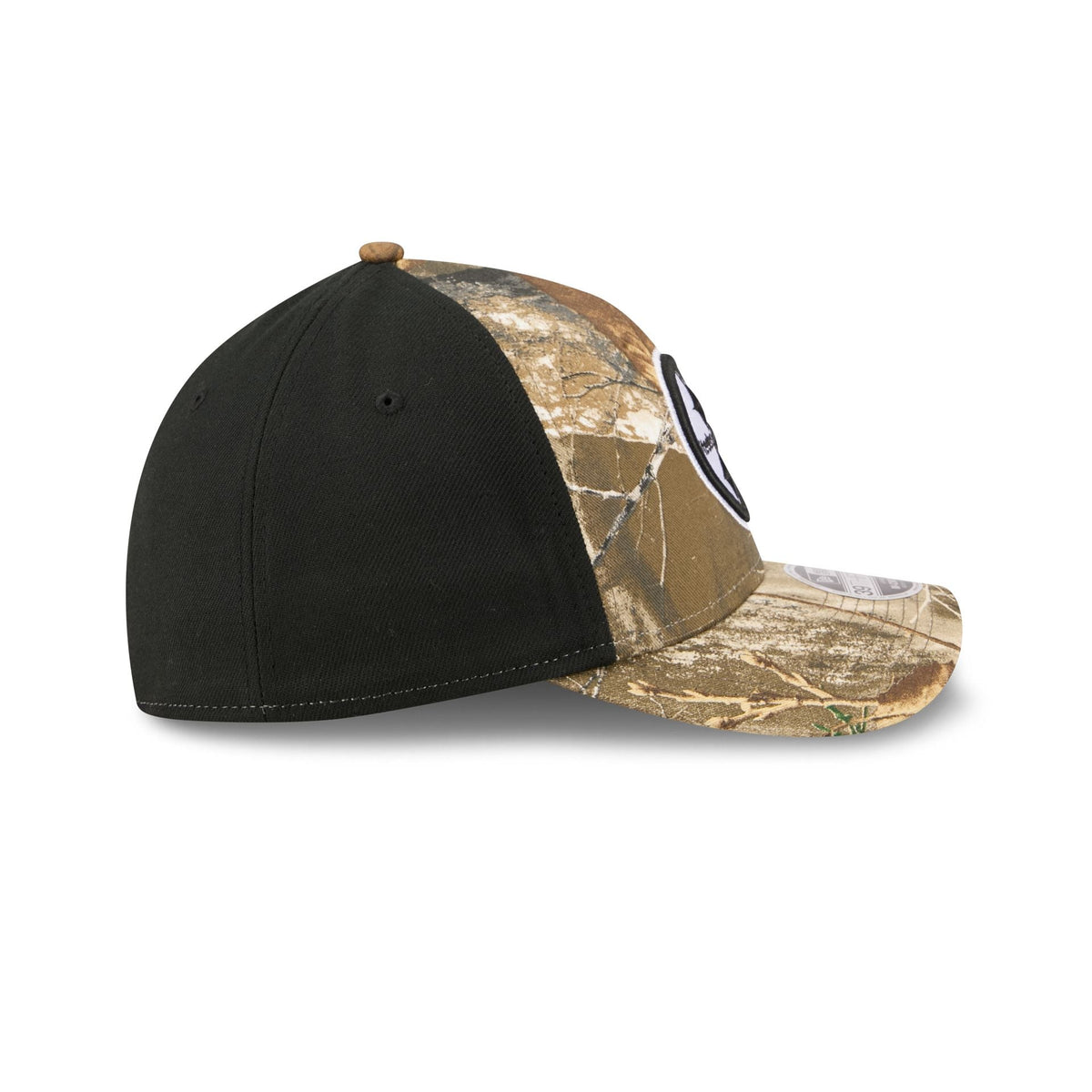 Pittsburgh Steelers Poly Realtree 39THIRTY M-Crown A-Frame Stretch Fit Hat