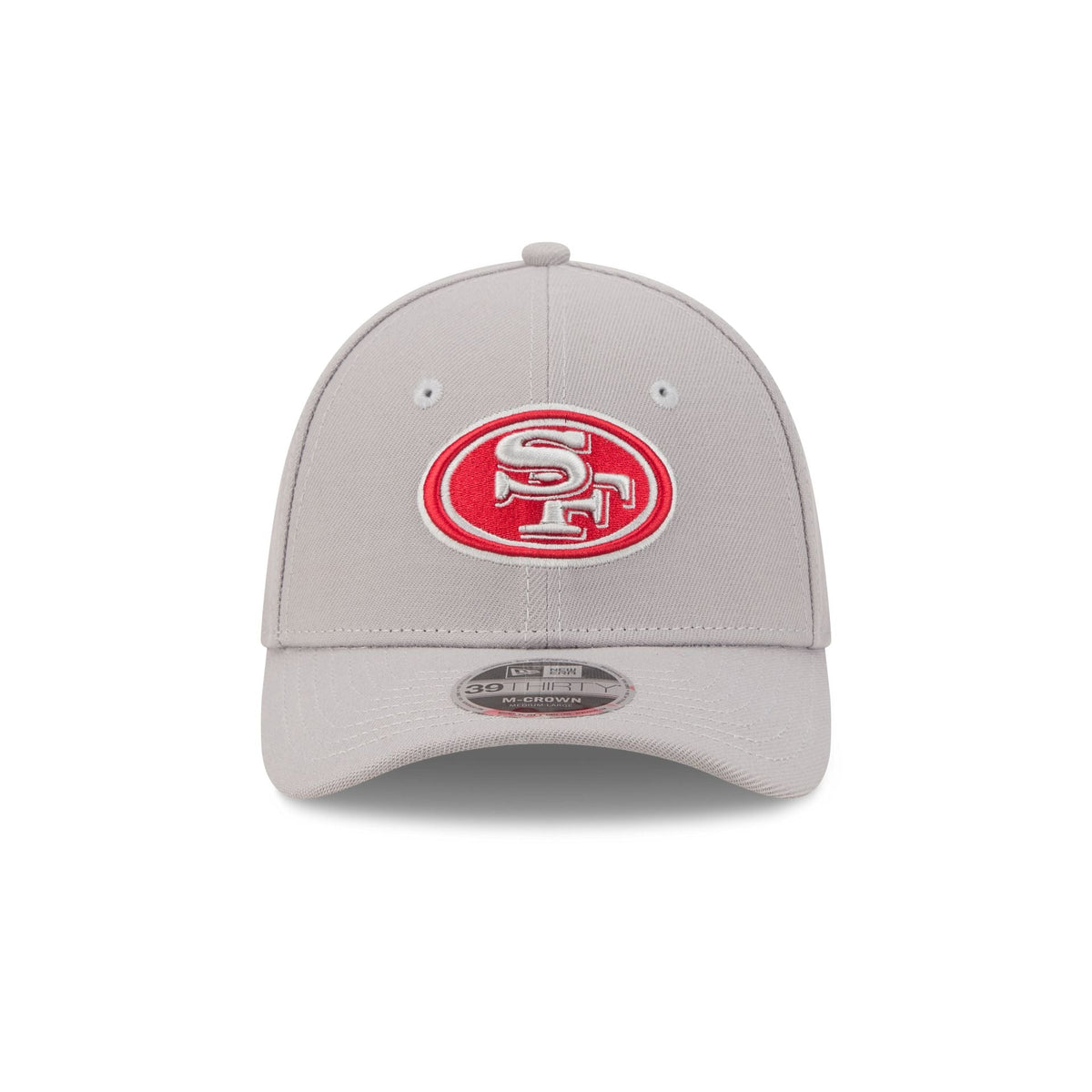 San Francisco 49ers Poly Gray 39THIRTY M-Crown Stretch Fit Hat