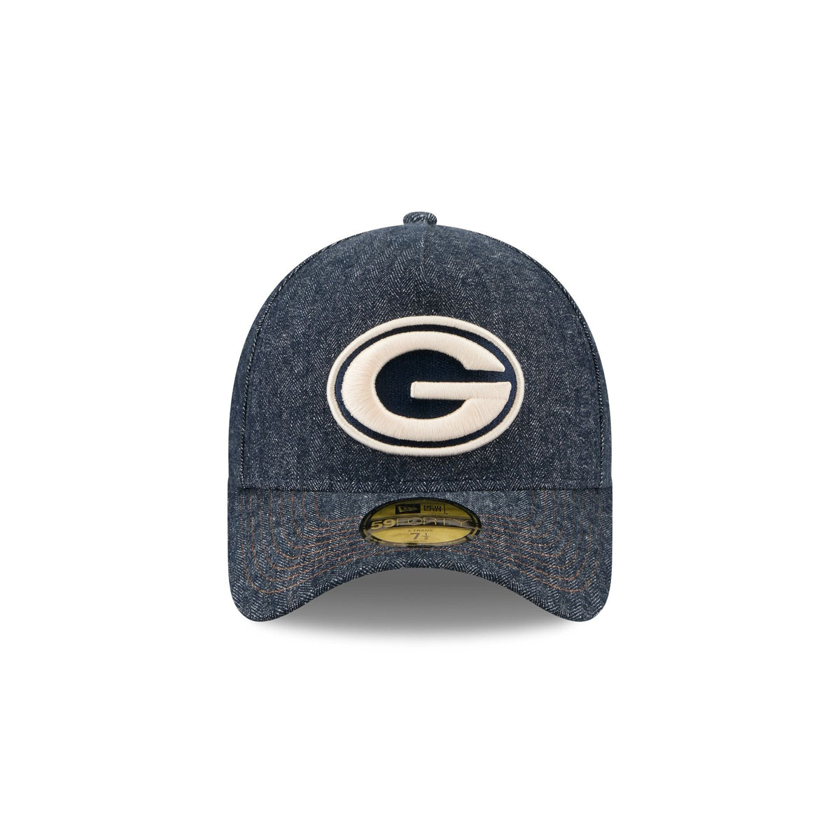 Green Bay Packers Denim 59FORTY A-Frame Fitted Hat