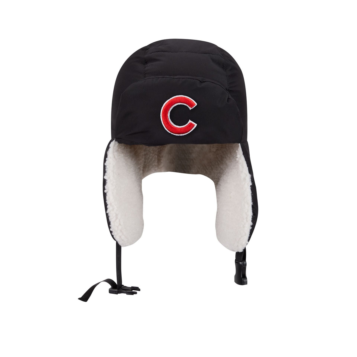 Alpha Industries x Chicago Cubs Black Puffer Trapper Hat