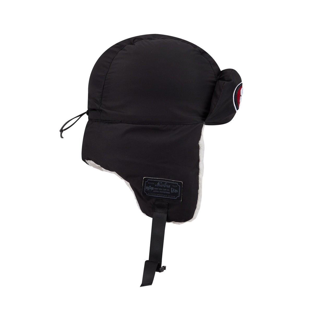 Alpha Industries x San Francisco 49ers Black Puffer Trapper Hat