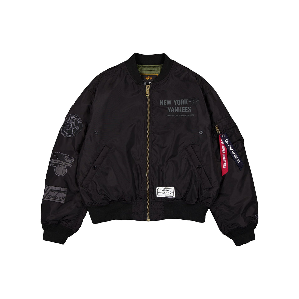 Alpha Industries x New York Yankees Black 2-in-1 MA-1 Flight Jacket + Vest