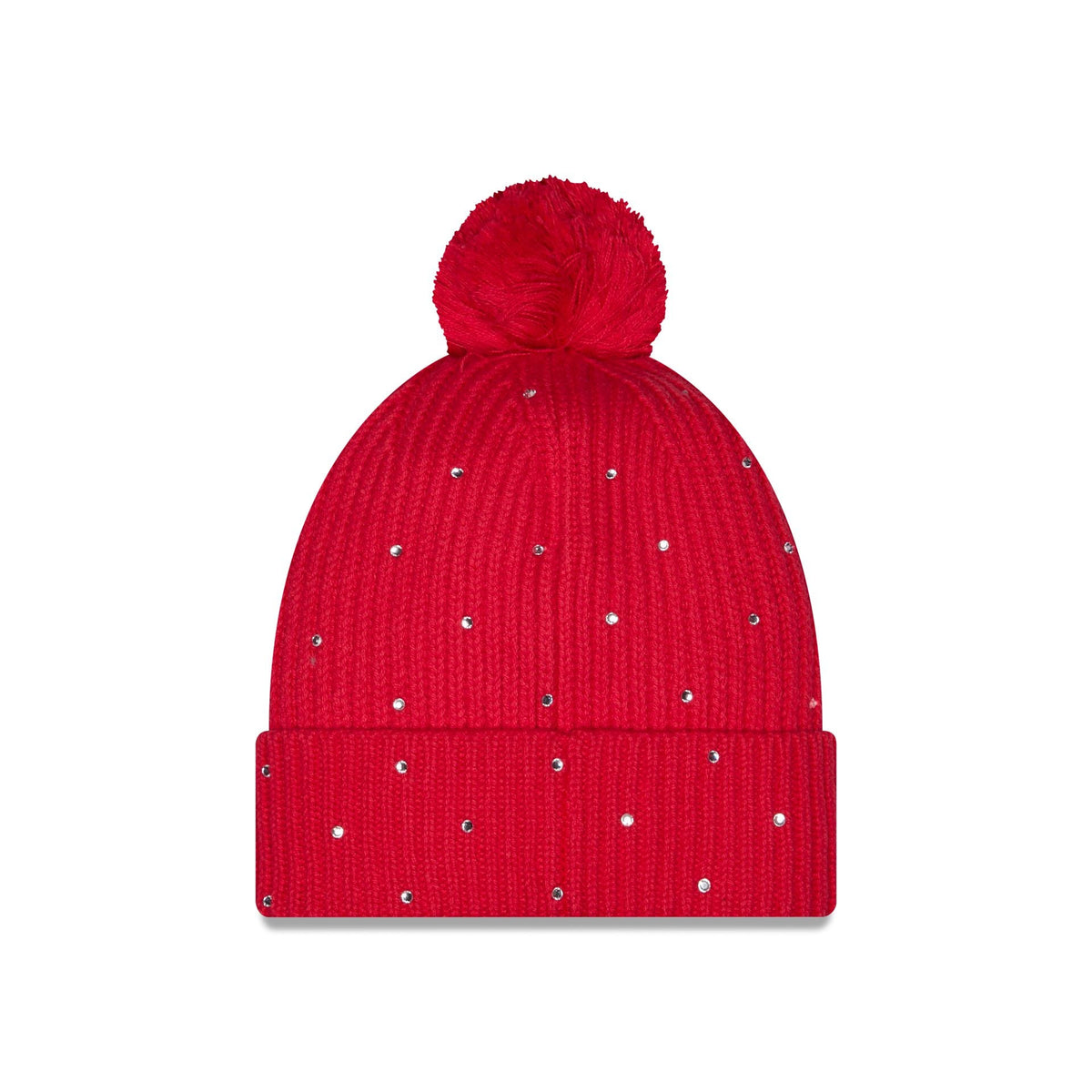 Kansas City Chiefs Women's Rhinestone Pom Knit Hat