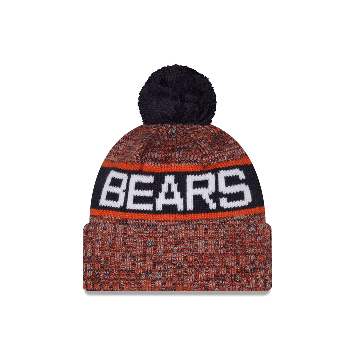Chicago Bears Tri Color Pom Knit Hat