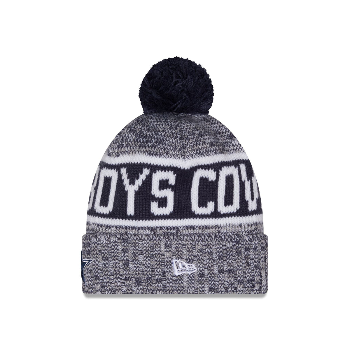 Dallas Cowboys Tri Color Pom Knit Hat