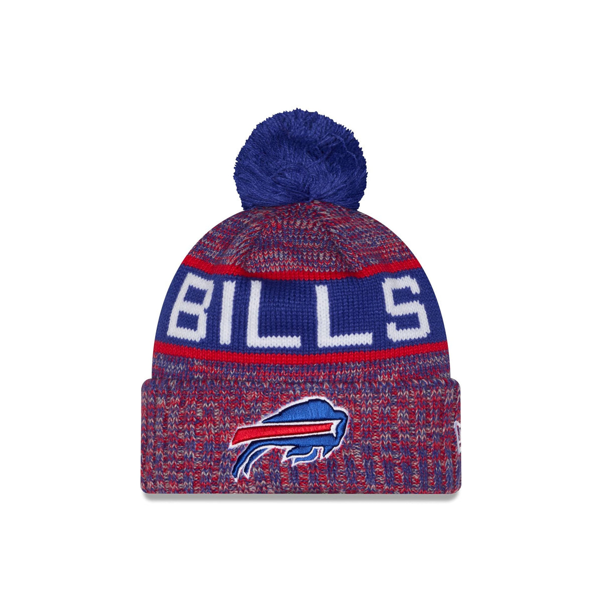 Buffalo Bills Tri Color Pom Knit Hat