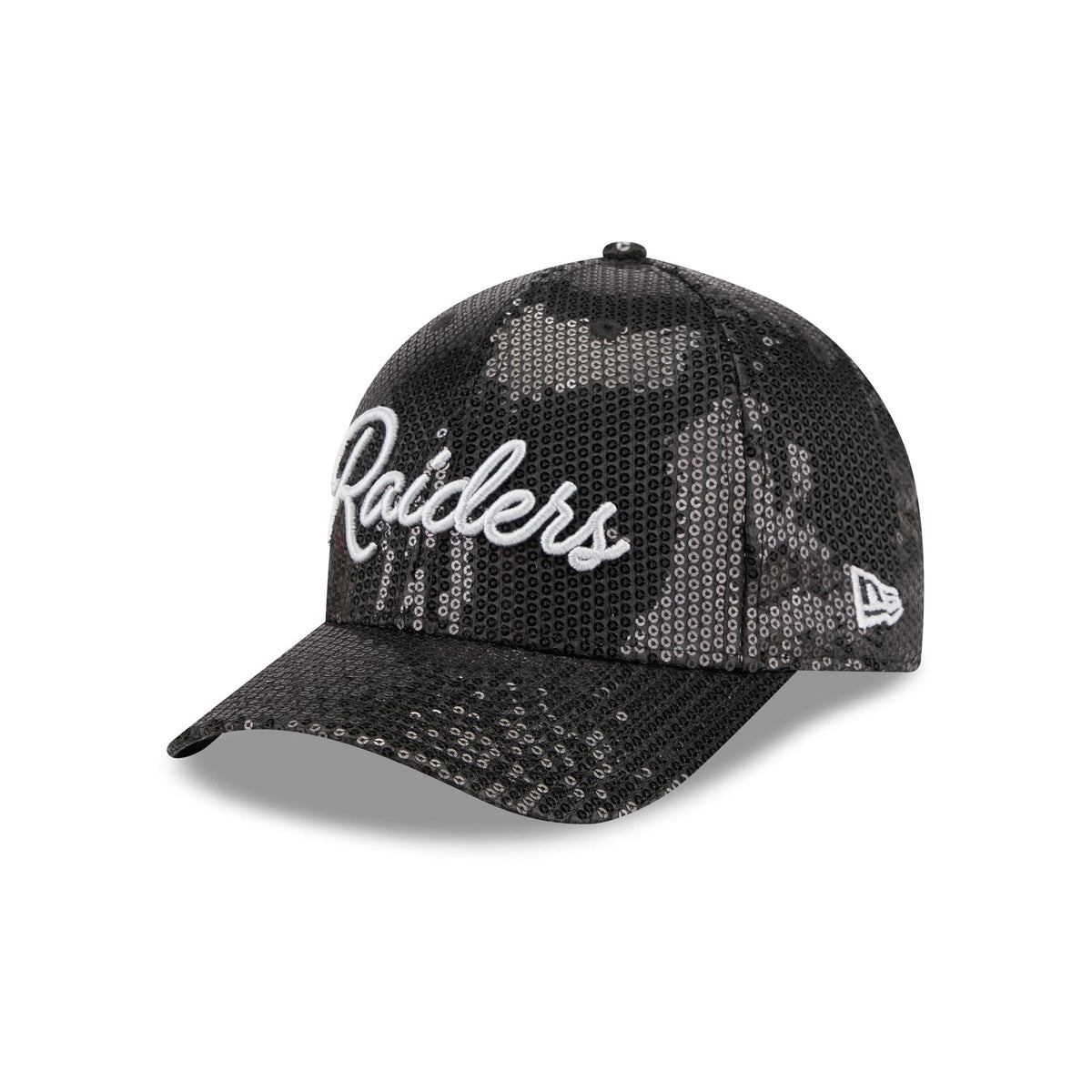Las Vegas Raiders Sequin Script Women's 9FORTY M-Crown Snapback Hat