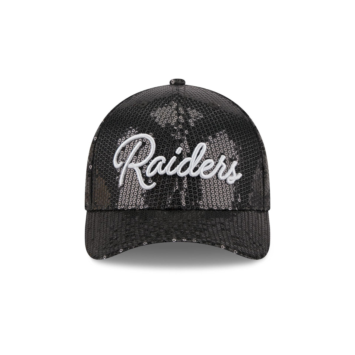 Las Vegas Raiders Sequin Script Women's 9FORTY M-Crown Snapback Hat