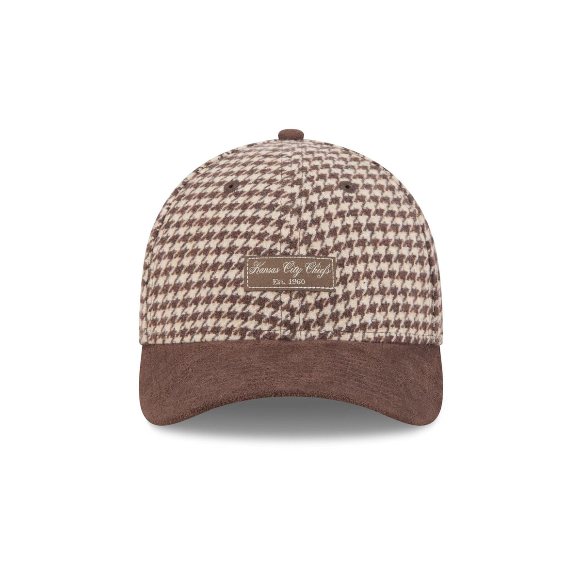 Kansas City Chiefs Brown Houndstooth Women's 9FORTY M-Crown Adjustable Hat