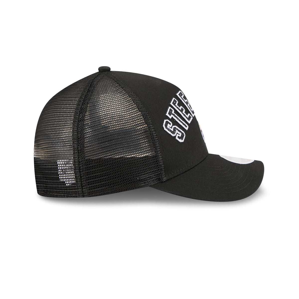Pittsburgh Steelers Sequin Wordmark Women's 9FORTY M-Crown A-Frame Trucker Hat