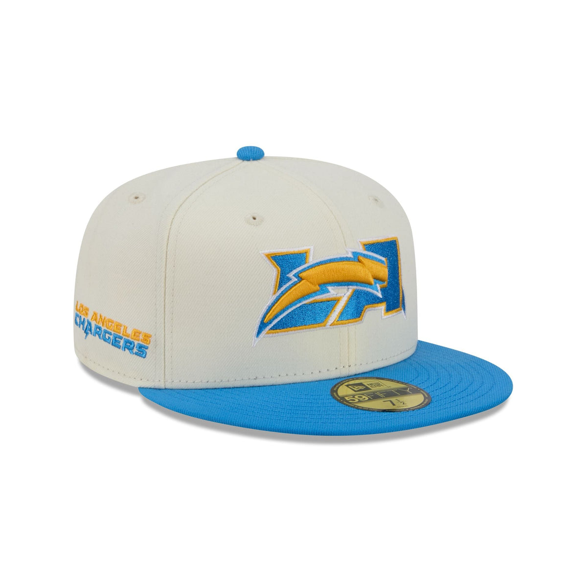 Los Angeles Chargers Deceptor Chrome White 59FIFTY Fitted Hat