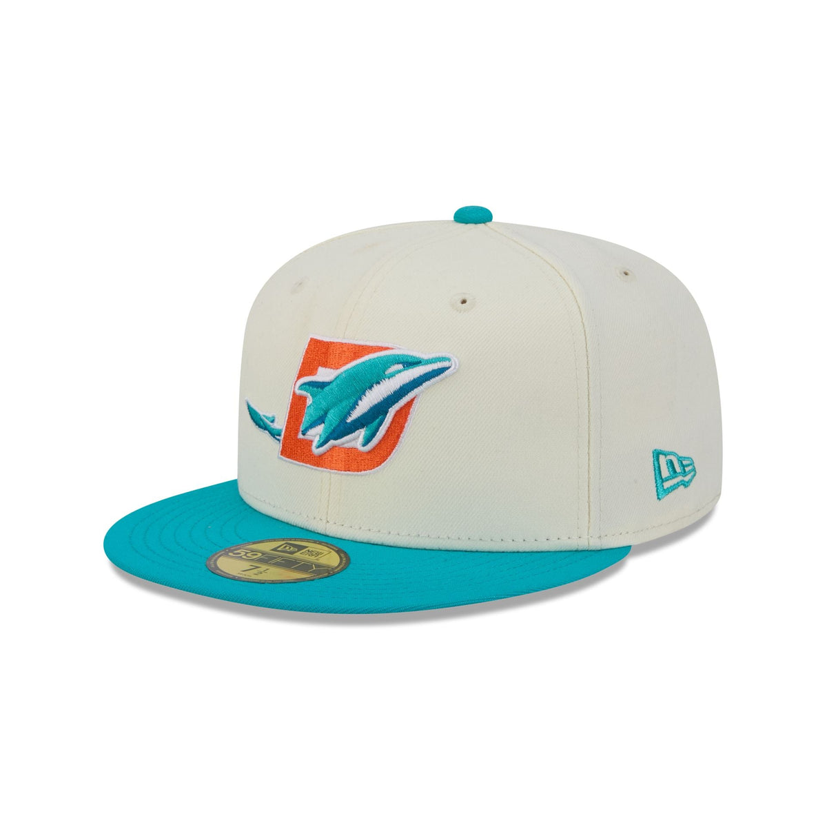 Miami Dolphins Deceptor Chrome White 59FIFTY Fitted Hat