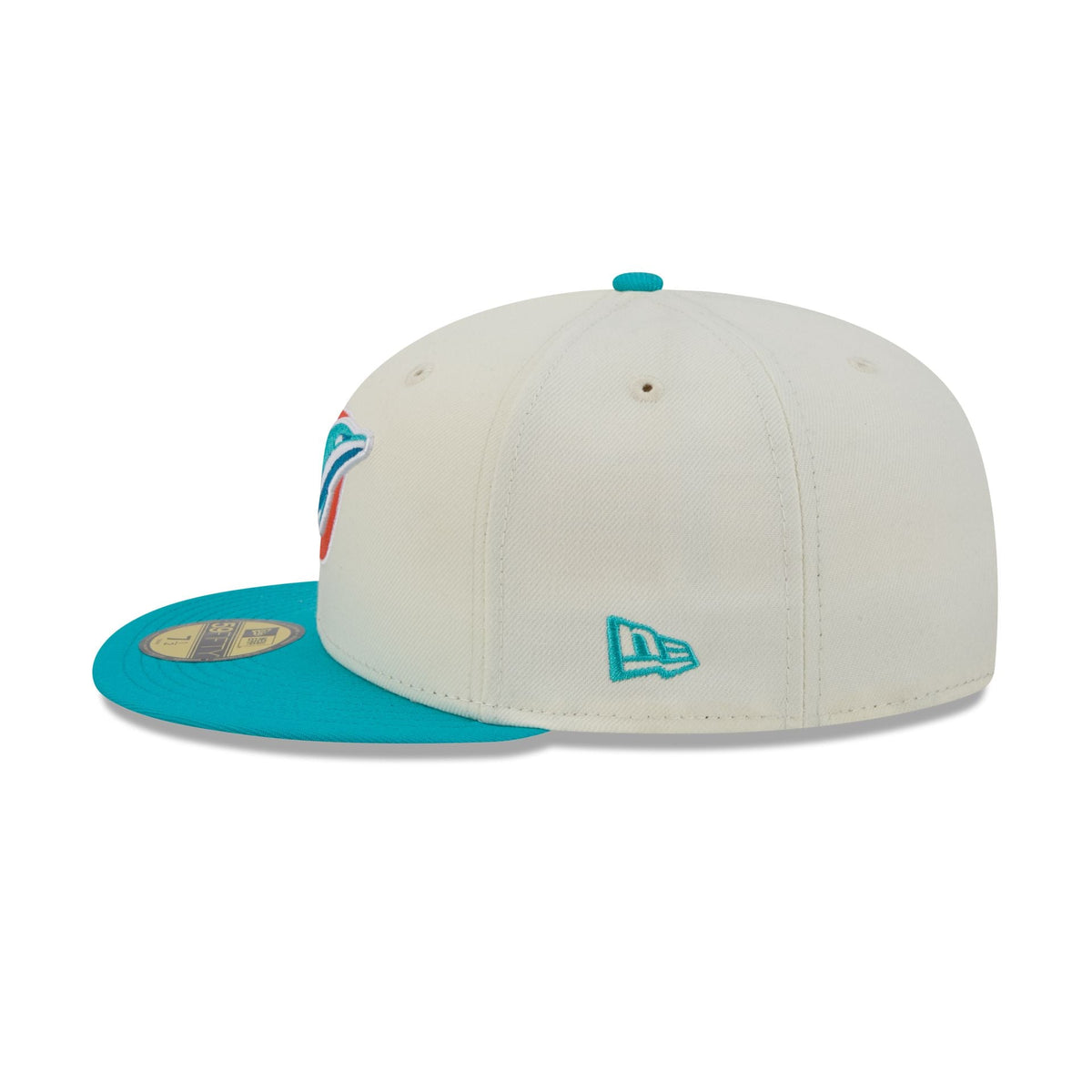 Miami Dolphins Deceptor Chrome White 59FIFTY Fitted Hat