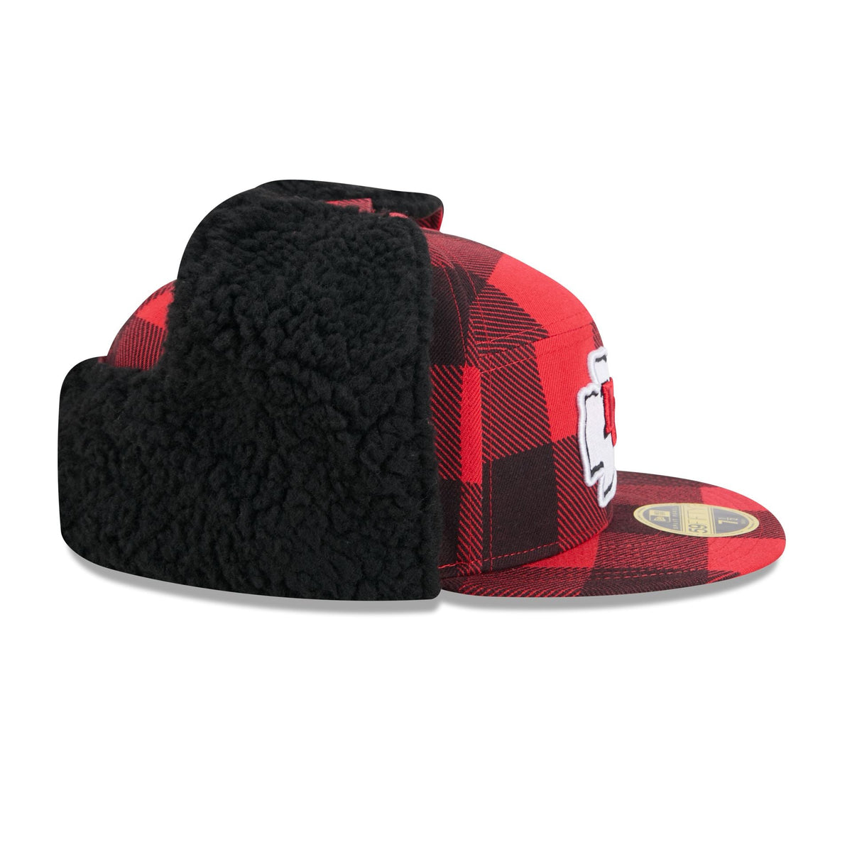 Kansas City Chiefs Plaid Split Panel Dog Ear 59FIFTY Fitted Hat