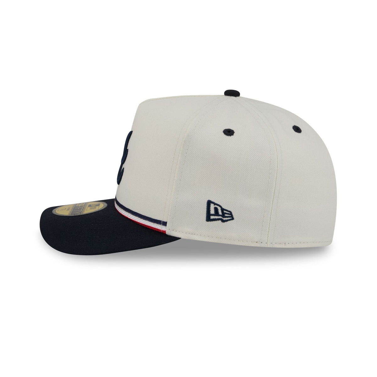 Atlanta Braves Vintage Stripe 59FIFTY A-Frame Fitted Hat
