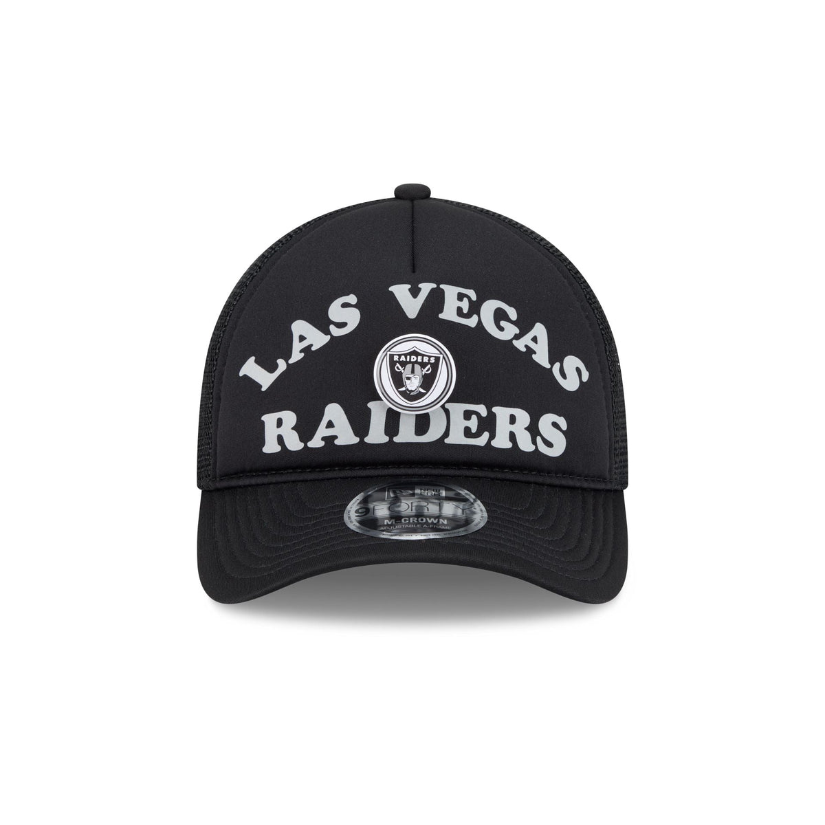 Las Vegas Raiders Button 9FORTY M-Crown A-Frame Trucker Hat