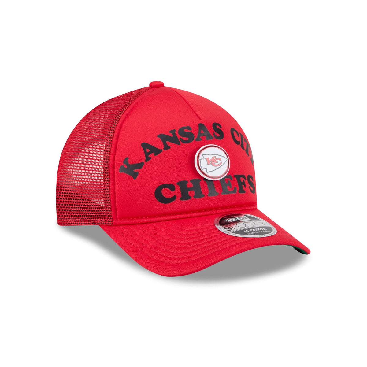 Kansas City Chiefs Button 9FORTY M-Crown A-Frame Trucker Hat