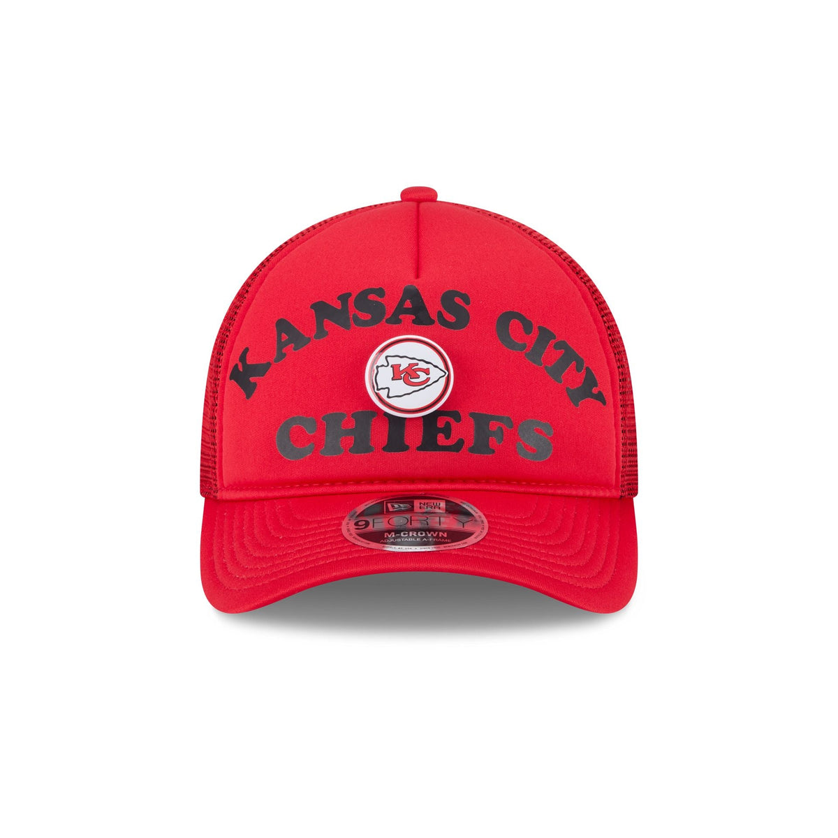 Kansas City Chiefs Button 9FORTY M-Crown A-Frame Trucker Hat