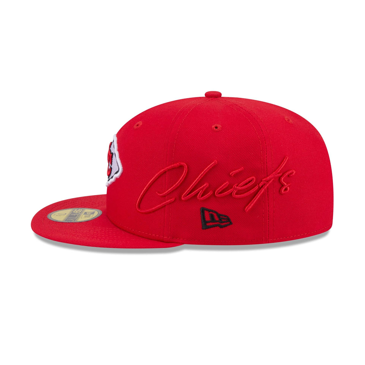Kansas City Chiefs Side Script 59FIFTY Fitted Hat