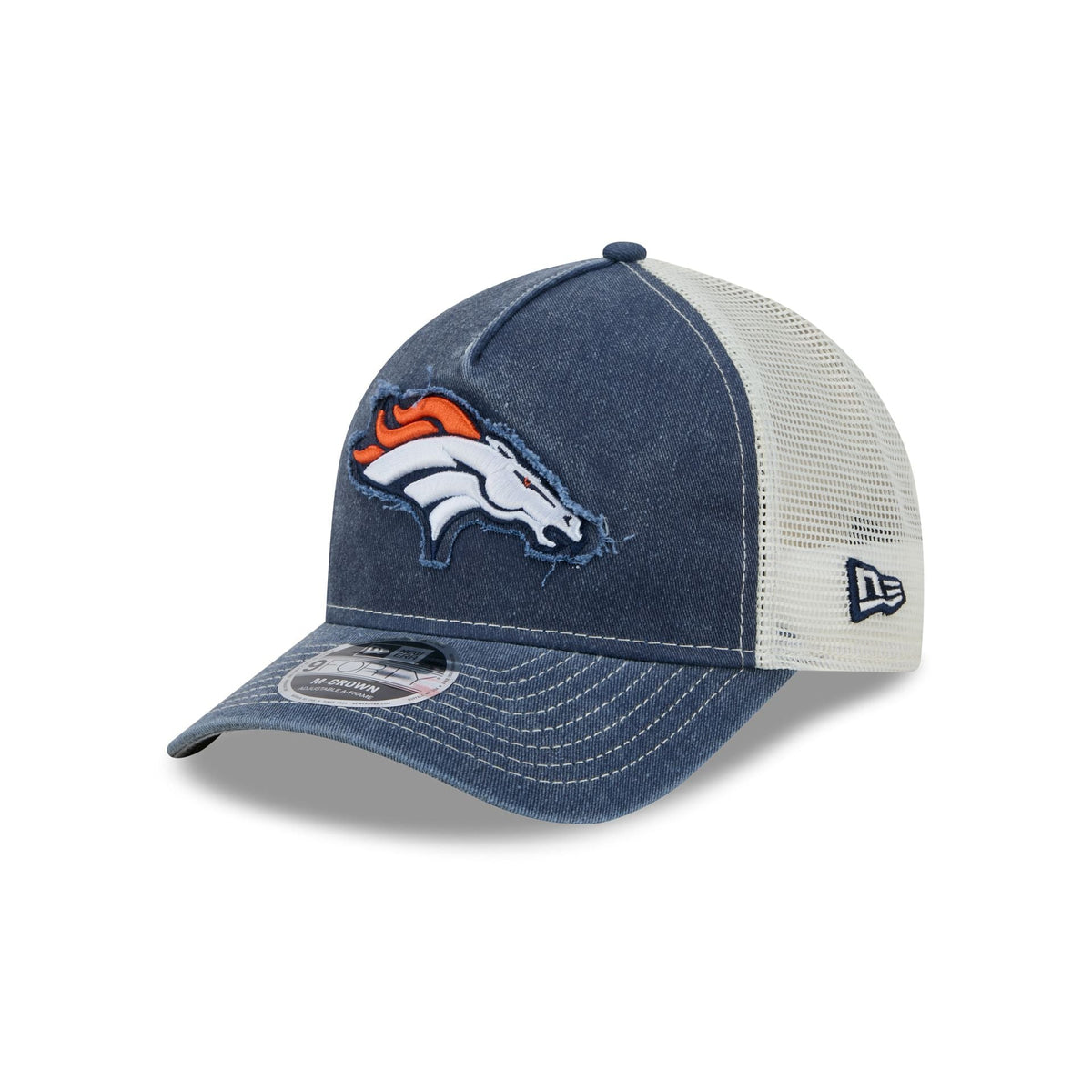 Denver Broncos Frayed Logo 9FORTY M-Crown A-Frame Trucker Hat