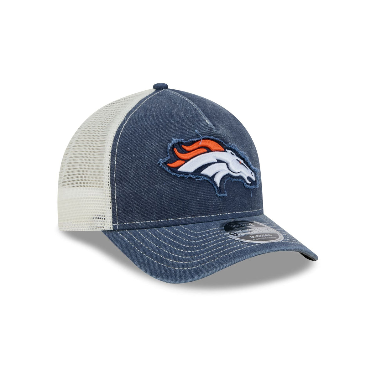 Denver Broncos Frayed Logo 9FORTY M-Crown A-Frame Trucker Hat