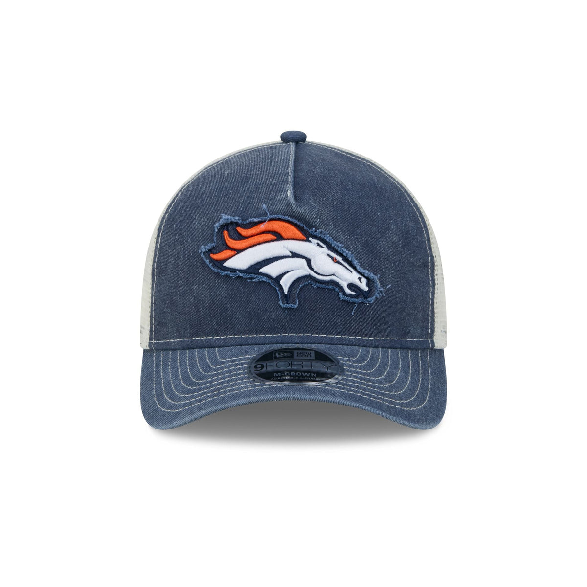Denver Broncos Frayed Logo 9FORTY M-Crown A-Frame Trucker Hat