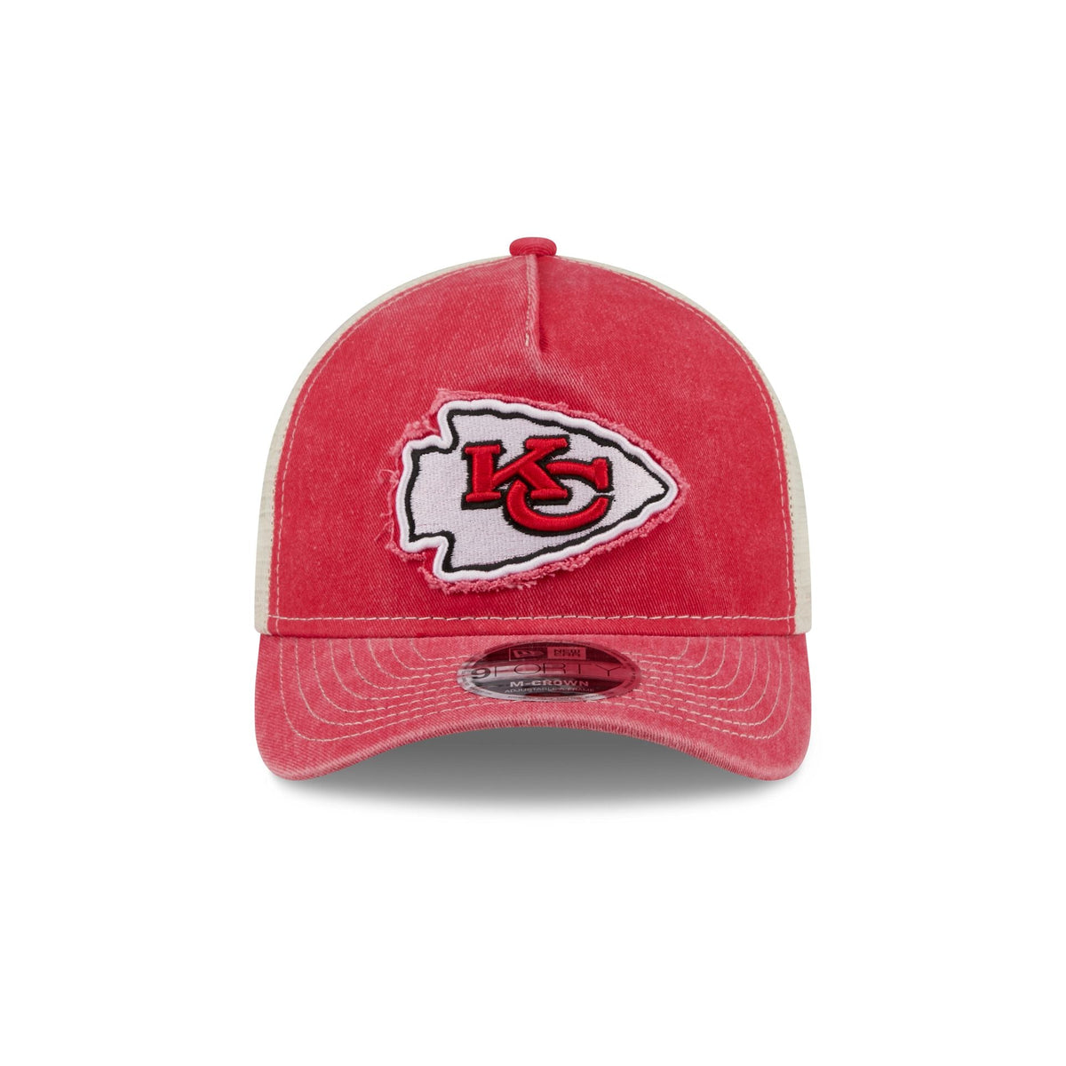 Kansas City Chiefs Frayed Logo 9FORTY M-Crown A-Frame Trucker Hat