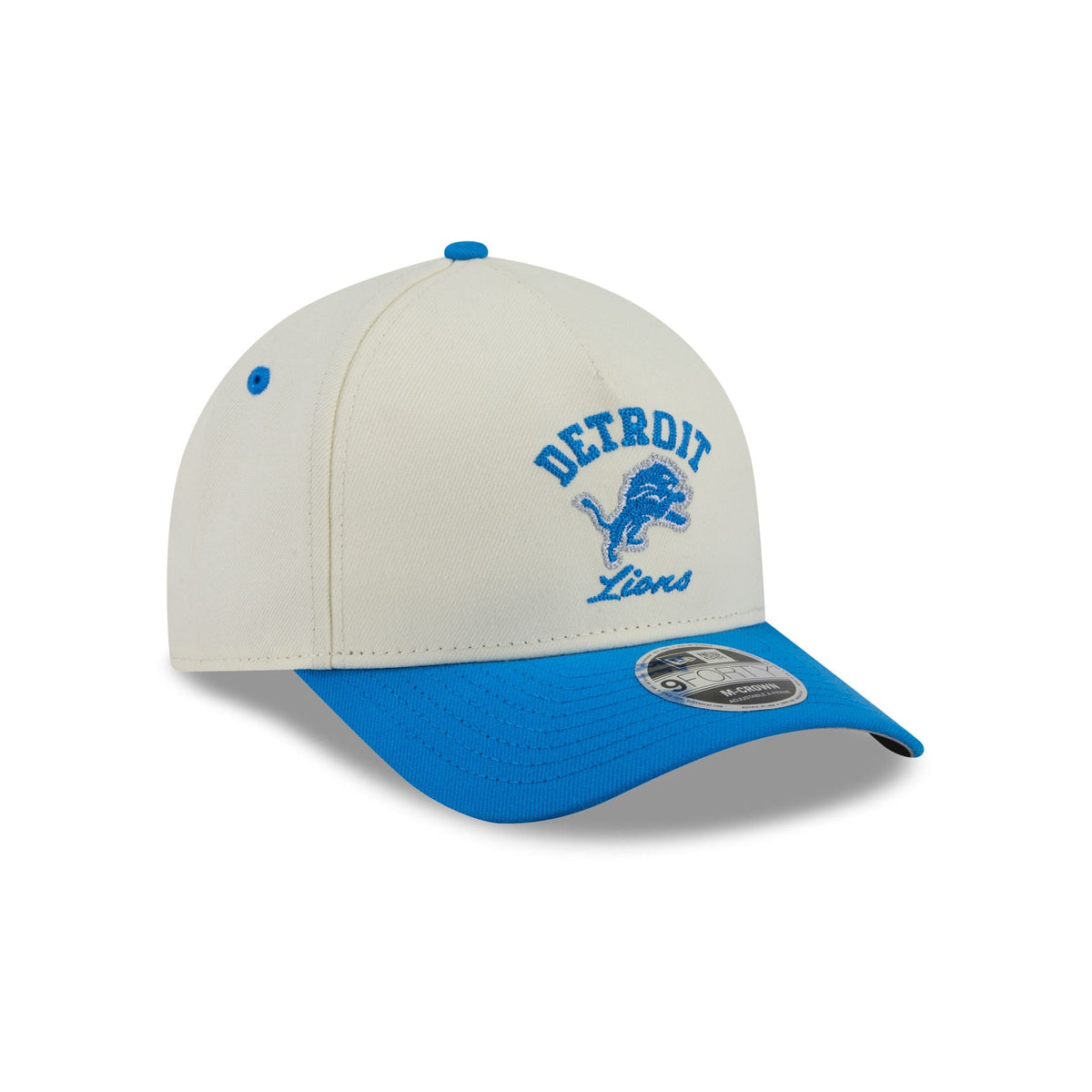 Detroit Lions Arched Graphic Chrome White 9FORTY M-Crown A-Frame Snapback Hat