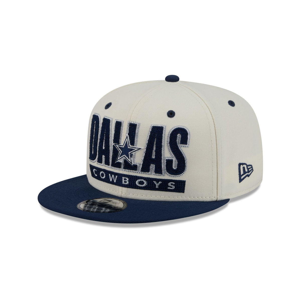 Dallas Cowboys Classic Stacked Chrome 9FIFTY Snapback Hat