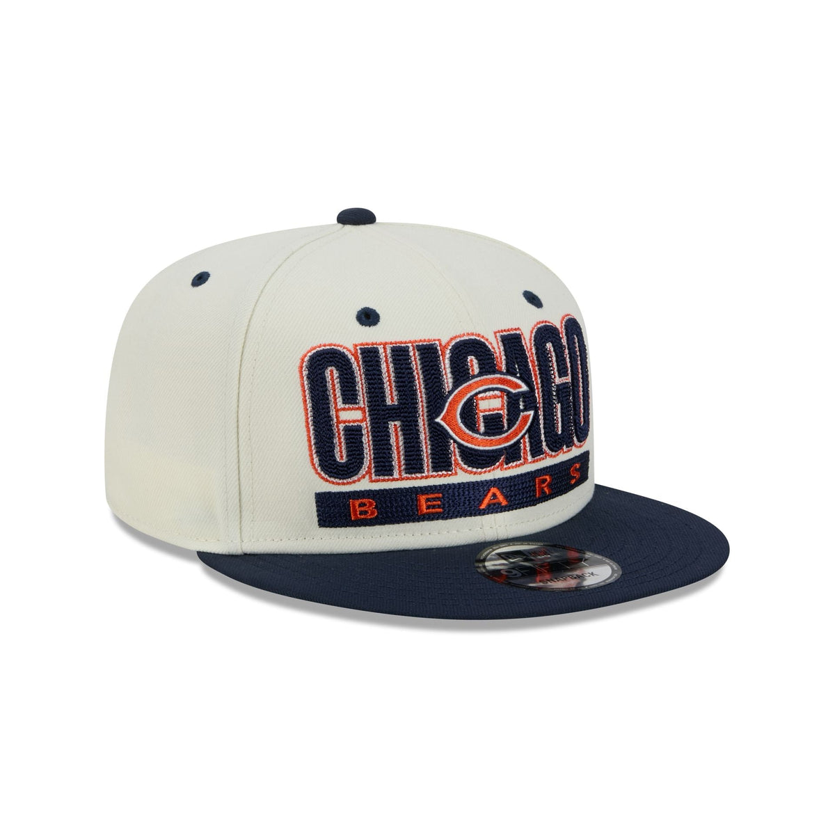 Chicago Bears Classic Stacked Chrome 9FIFTY Snapback Hat