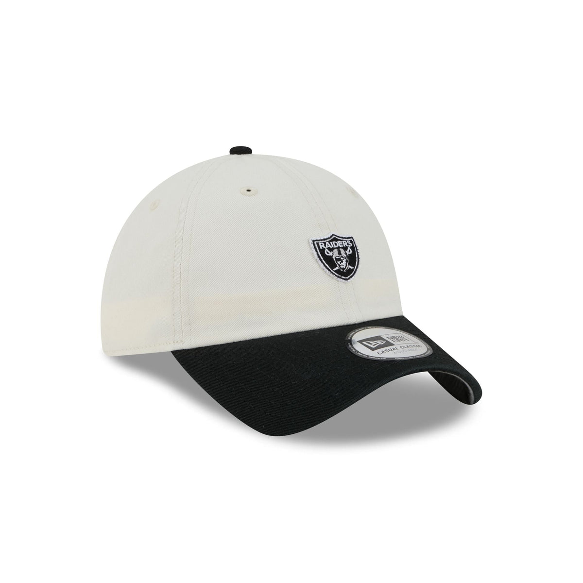 Las Vegas Raiders Mini Logo Chrome White Casual Classic Adjustable Hat