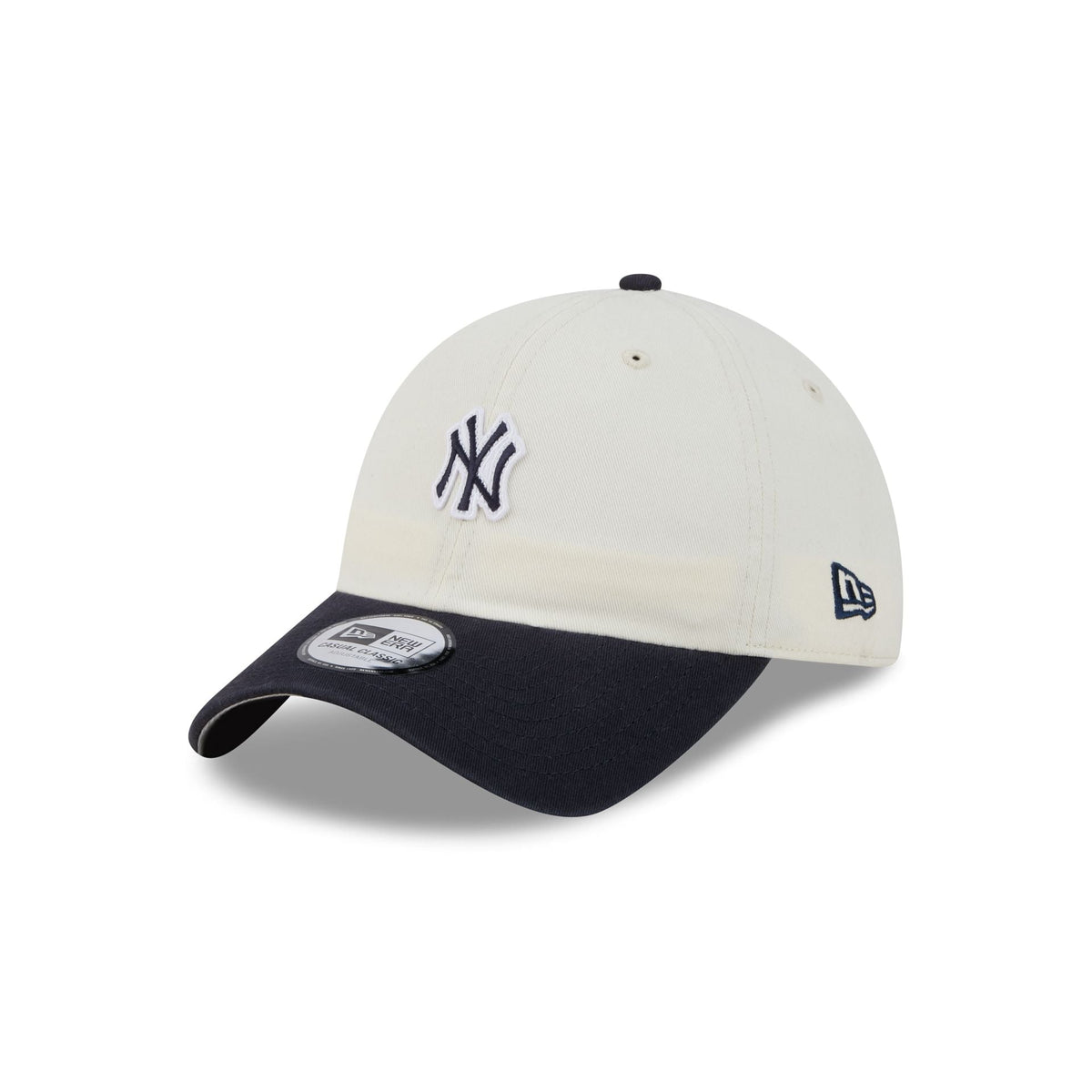 New York Yankees Mini Logo Chrome White Casual Classic Adjustable Hat